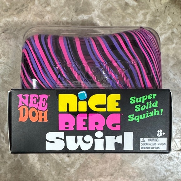 NeeDoh Other - Nice Berg Swirl Super Solid Squish - Pink, Purple and Black